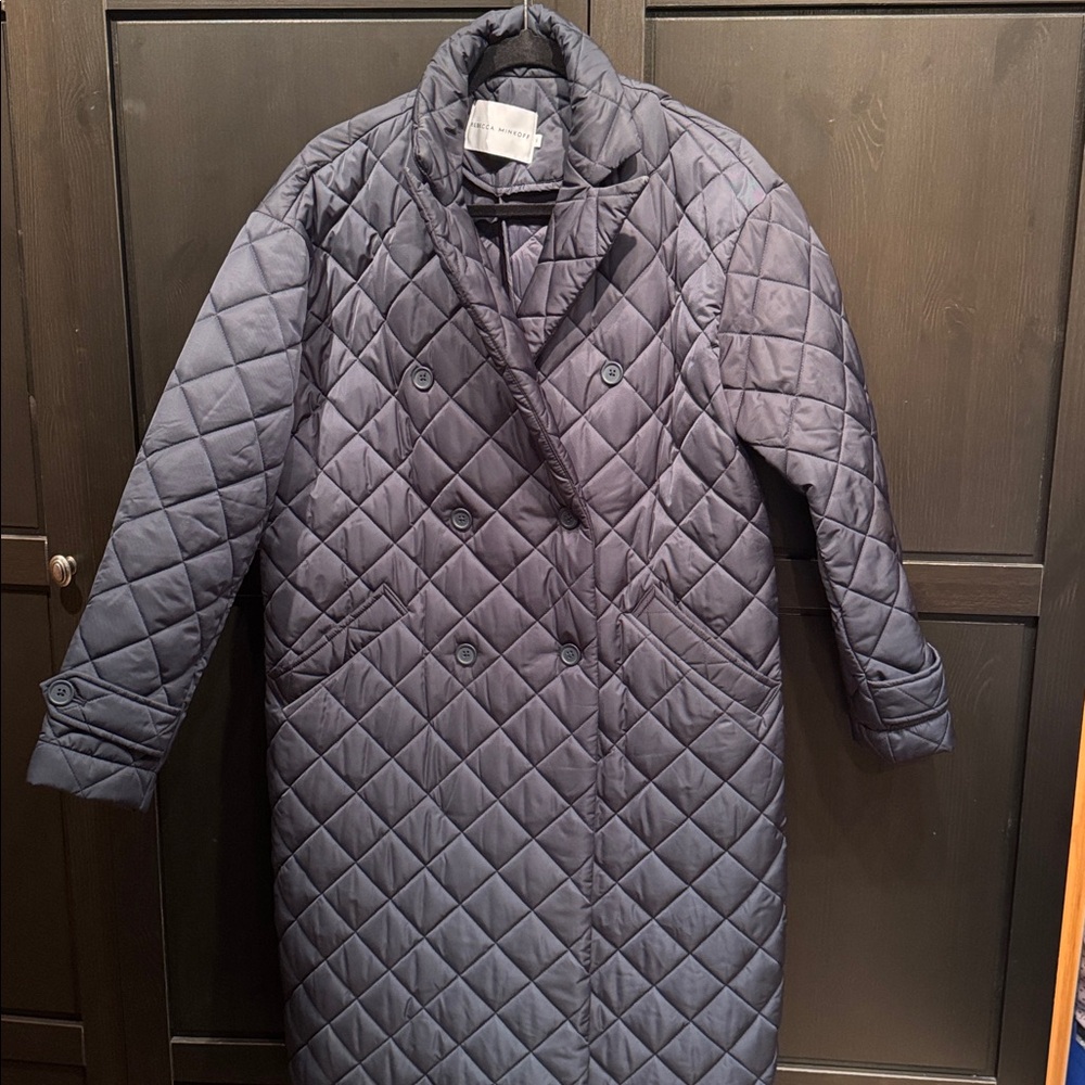 Rebecca Minkoff Petrol Quilted Puffer Coat